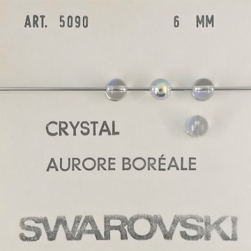 5090 - soap ball Swarovski vintage - crystal ab mm 6